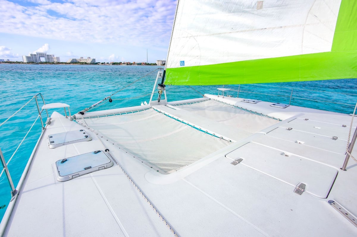 Isla Mujeres Catamaran Group Tour 55 people Tiare Cancun Sailing